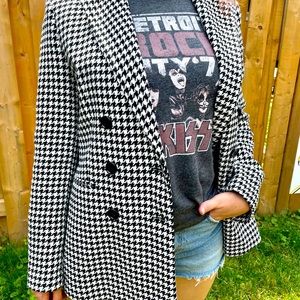 Mango Meghan Blazer - Houndstooth - Size 2